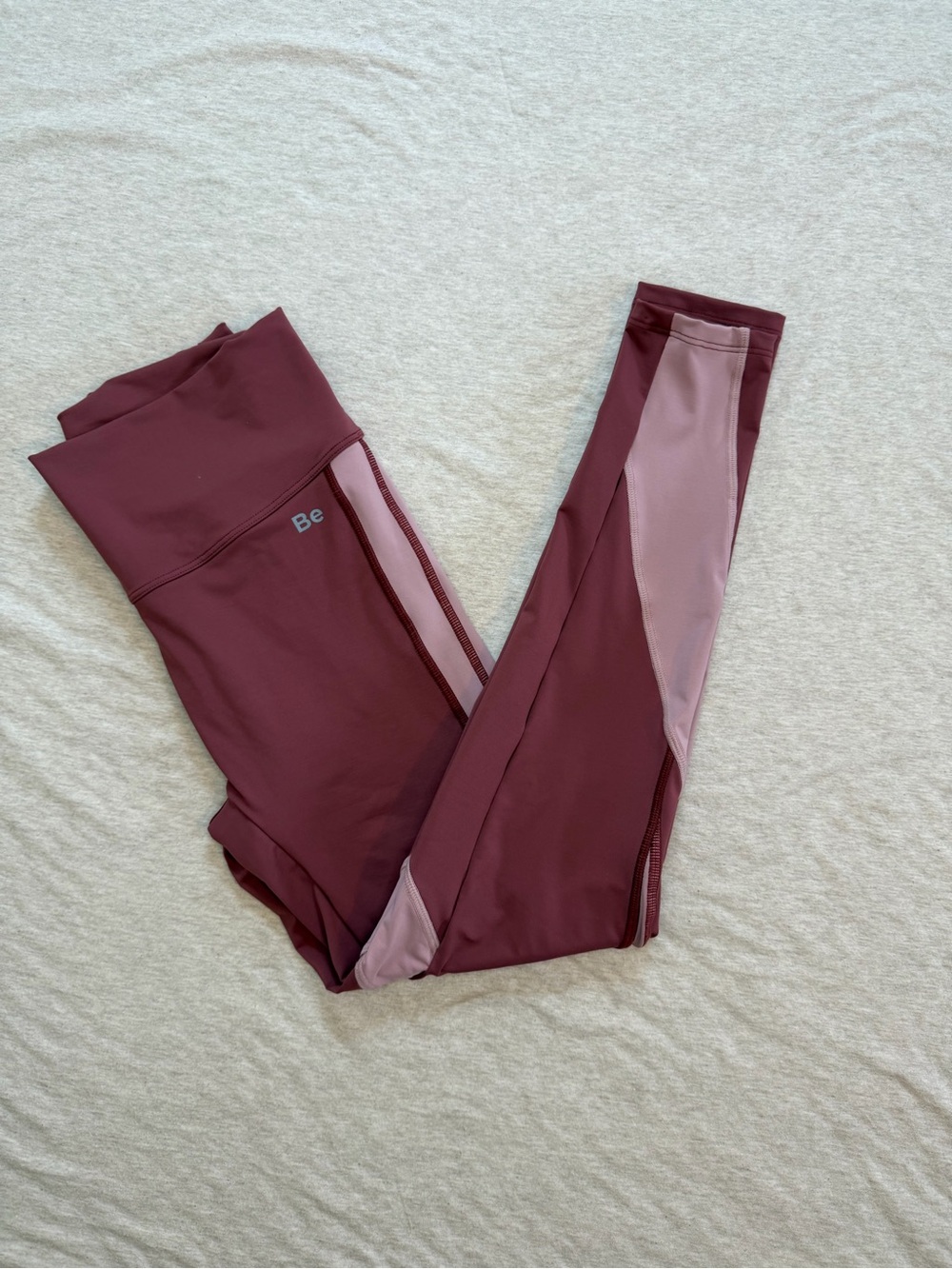 Active Girls' Two-Tone burgundy Leggings